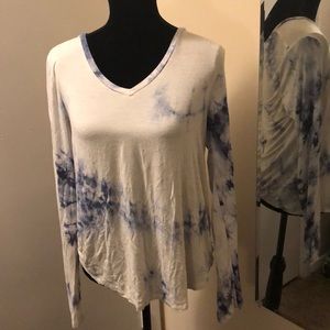 AEROPOSTALE SERIOUSLY SOFT Blue Tie Dye Top